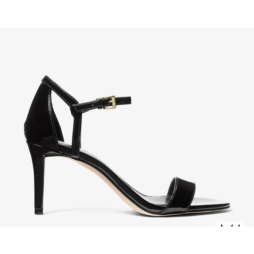 MICHAEL KORS Classic Leather Ankle Strap Stiletto Heel Sandals 9.5 M